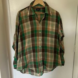 70s Vintage Enro Plaid Button Down